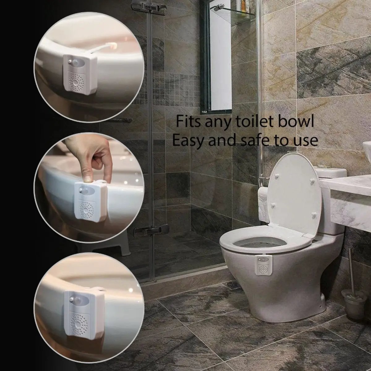 CLEAN BOWL UV Sanitizing Light For Germ Free Toilets With LED Motion Salmon Lucky