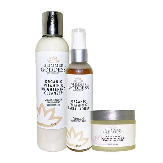 Vitamin C Brighter Skin Organic Skin Care 3 Step Cleansing Kit White Thalassa