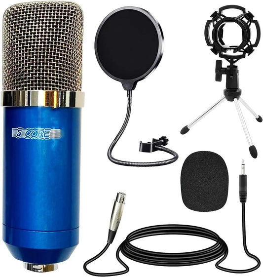 5Core Recording Microphone Podcast Bundle Professional Condenser Violet Rose