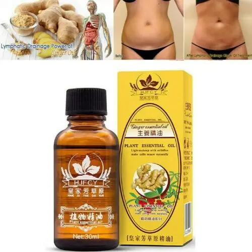 Lymphatic Drainage Ginger Oil Therapy Massage Plant Essential Oil Pink Iolaus