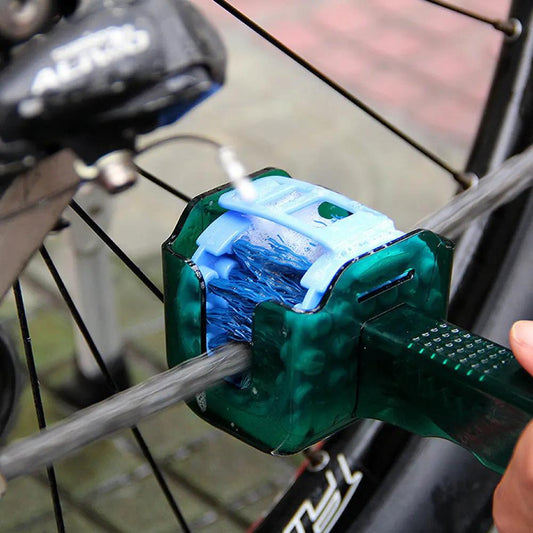 Bicycle Chain Cleaner Scrubber Brush Cycling Cleaning Kit Maroon Asteria