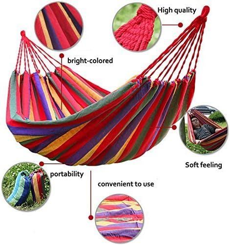 WoneNice™ – Double Cotton Hammock for 2 Persons, Spain Warehouse