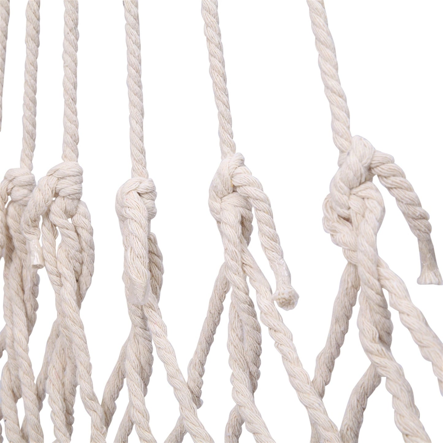 SolunaWeave™ – Cotton Rope Hanging Chair (Beige)