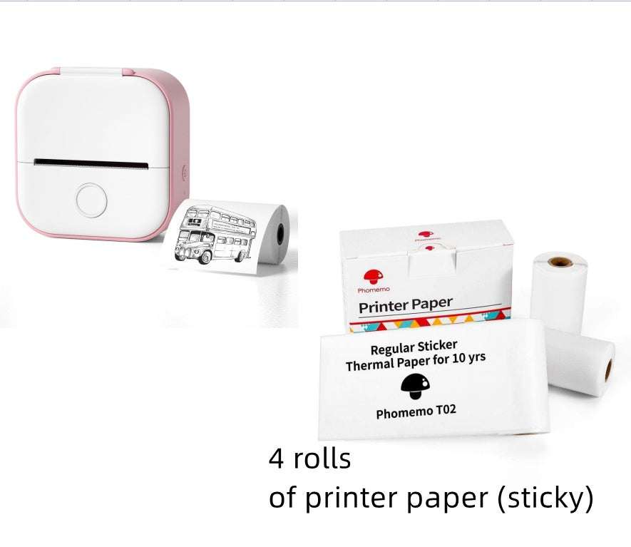 Portable Mini Thermal Label Printer Home Photo Printer Student Wrong Question Printer Bluetooth-compatible Mini Label Printer Price Tag - Shenanigans