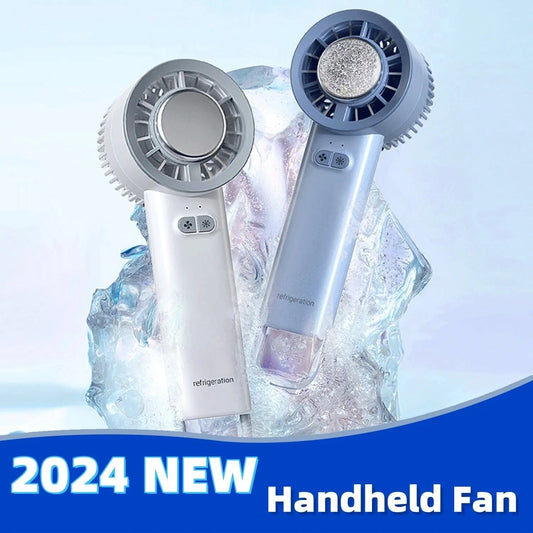 2024 Summer Gadget Handheld Turbo Jet Fan Mini Portable Ice Cold Fan Crimson Medea