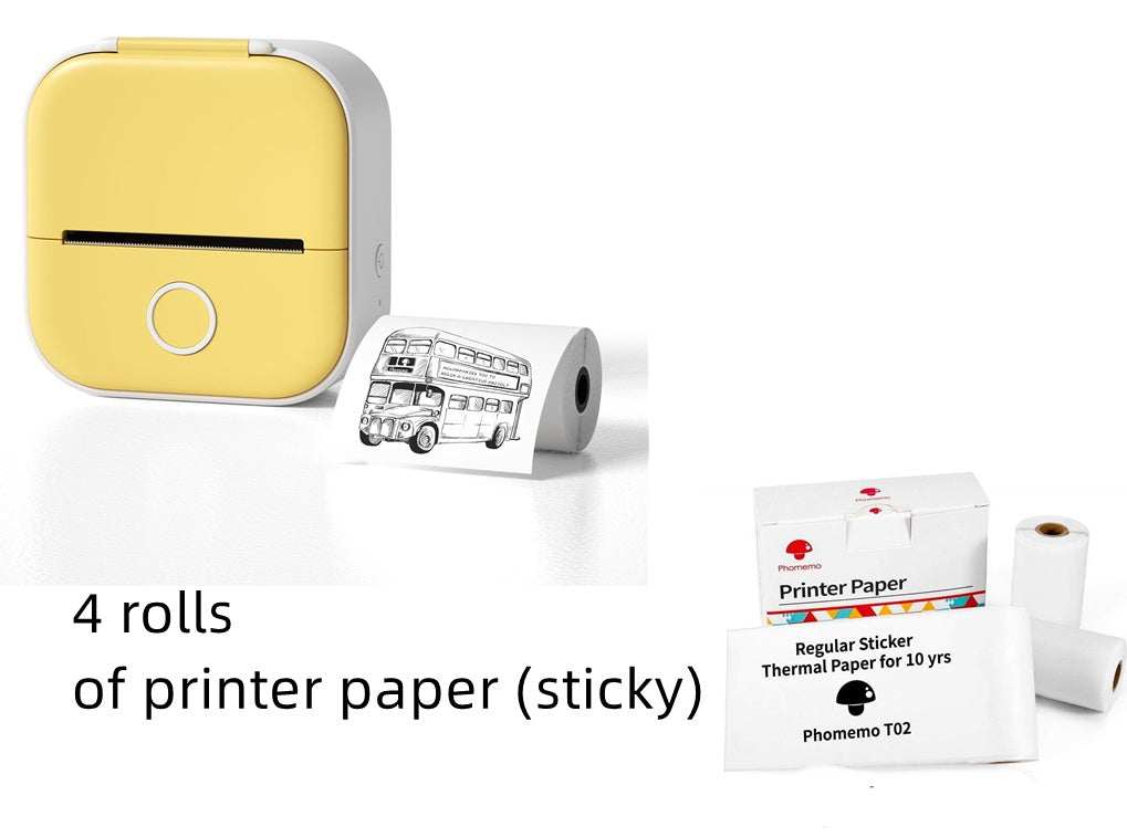Portable Mini Thermal Label Printer Home Photo Printer Student Wrong Question Printer Bluetooth-compatible Mini Label Printer Price Tag - Shenanigans