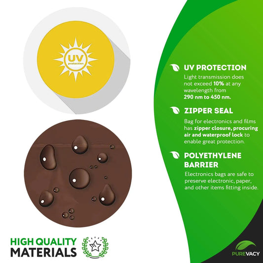 Amber Zip Bags 3 x 5 Brown Poly Zip Bags for Storage 100 Pack Periwinkle Eros