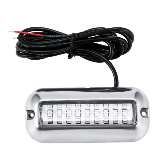 Stainless steel LED underwater pontoon ship light Teal Simba
