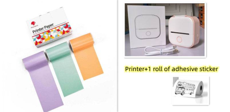 Portable Mini Thermal Label Printer Home Photo Printer Student Wrong Question Printer Bluetooth-compatible Mini Label Printer Price Tag - Shenanigans