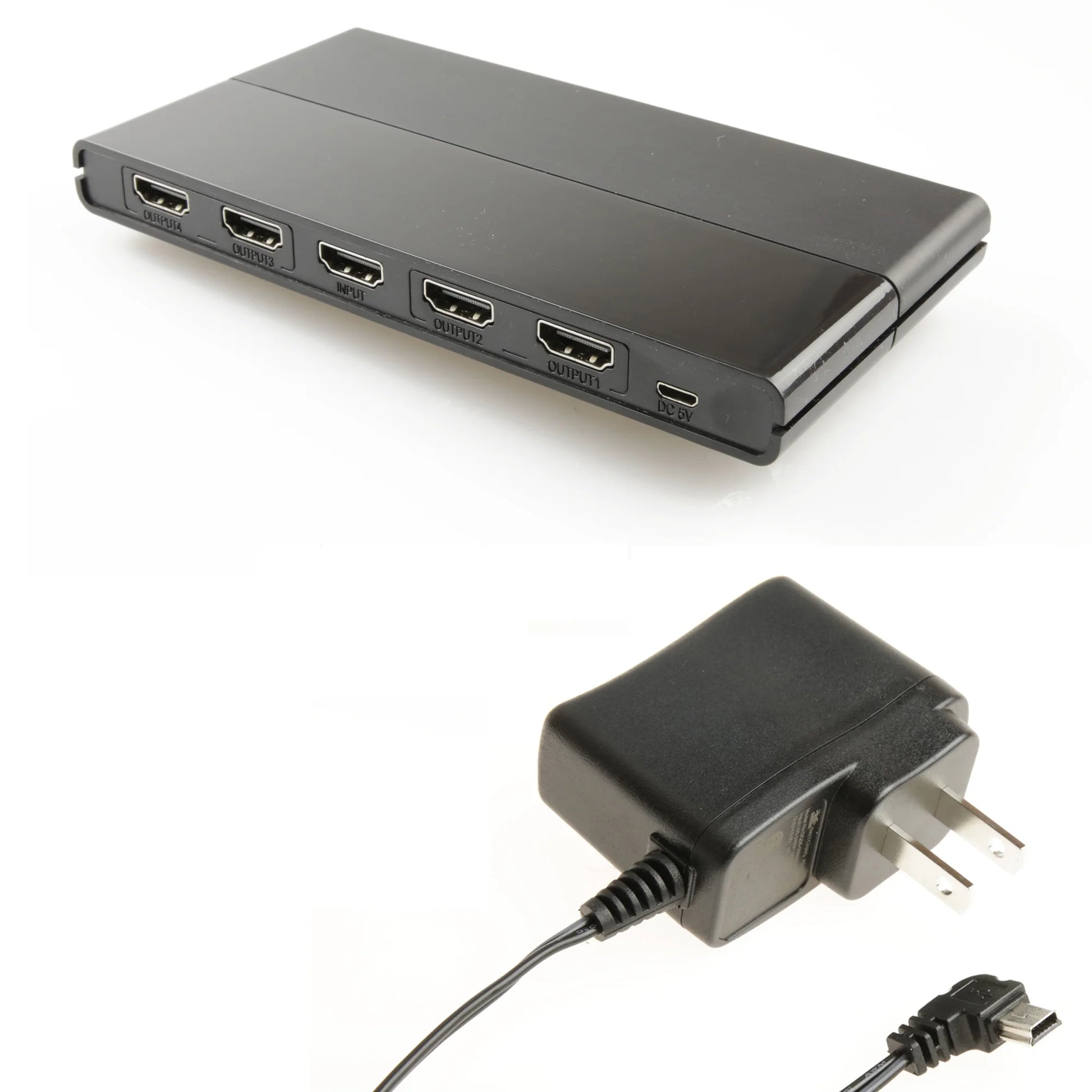 4-Port High Speed 4K HDMI Splitter for Hdtvs Monitors and Projectors, Black