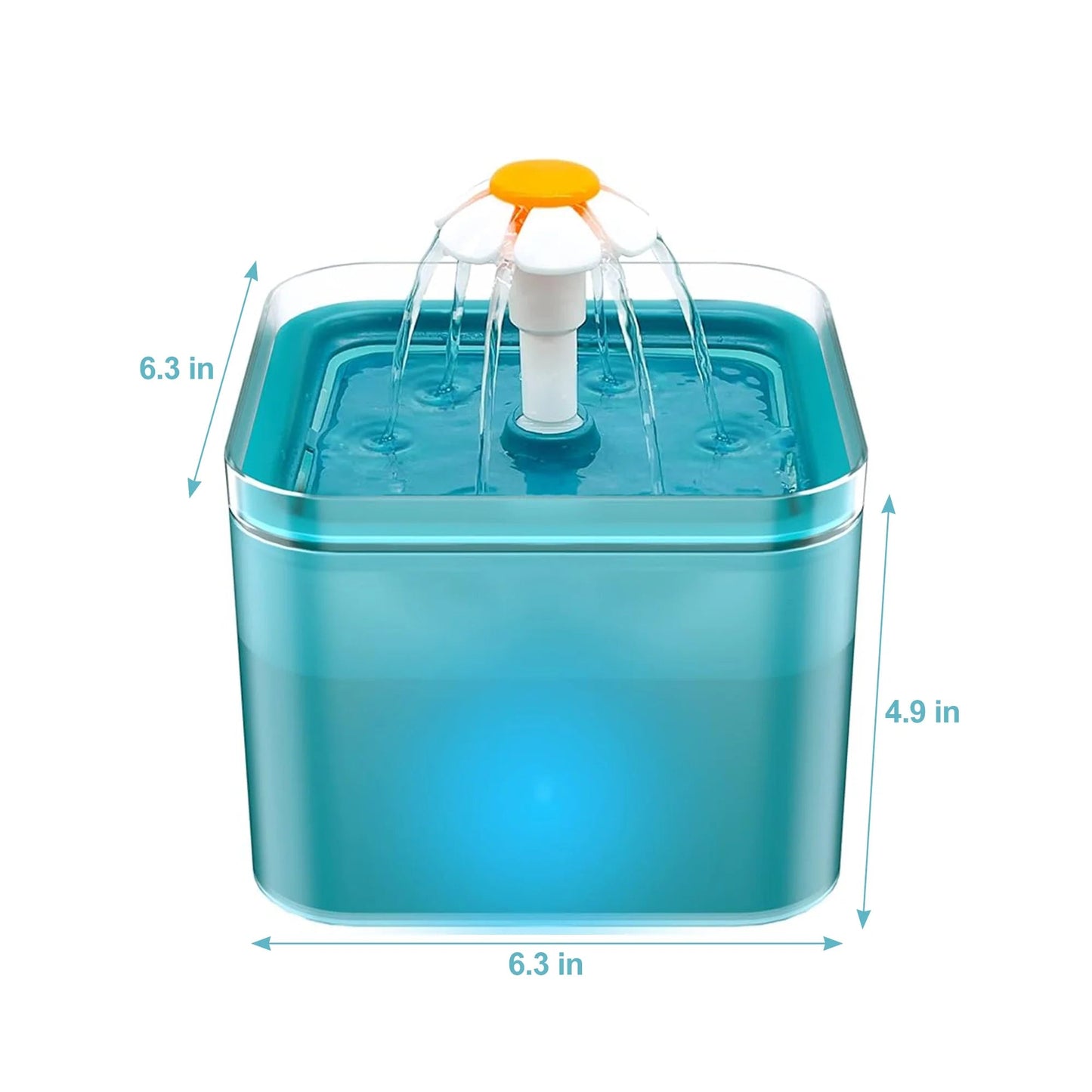 2L automatic water fountain for cats with ultra-silent pump and LED light