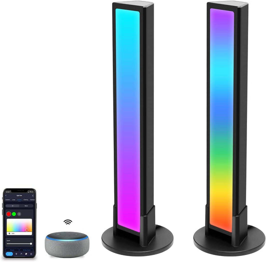RGBIC Smart Light Bars with colorful ambient LED display, Alexa and app control, music sync, and multiple scene modes for gaming and entertainment decor