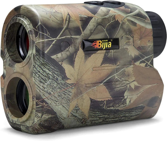 Compact camo multifunction hunting rangefinder with slope correction and vibration feedback