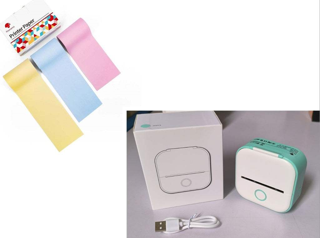 Portable Mini Thermal Label Printer Home Photo Printer Student Wrong Question Printer Bluetooth-compatible Mini Label Printer Price Tag - Shenanigans