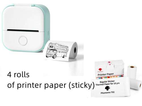 Portable Mini Thermal Label Printer Home Photo Printer Student Wrong Question Printer Bluetooth-compatible Mini Label Printer Price Tag - Shenanigans