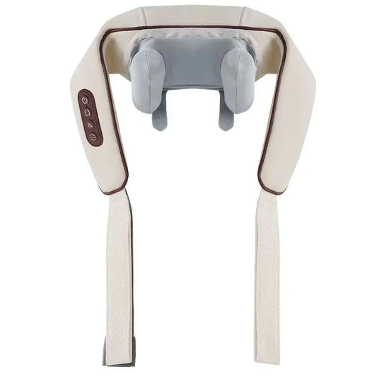 Portable mini relaxer neck and shoulder massager with heated shiatsu kneading and vibration function