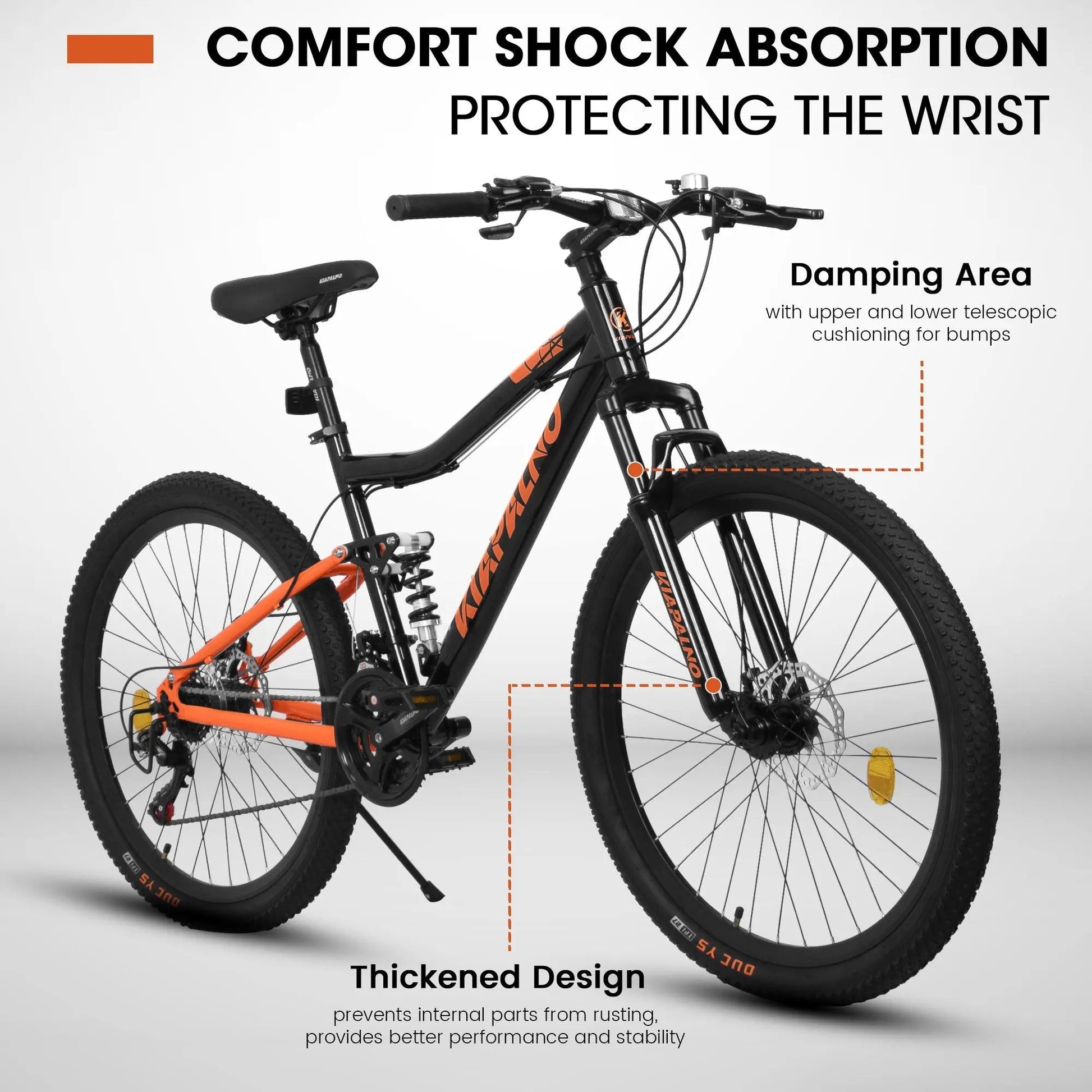 TerraRush™ – 26" Mountain Bike with Shock Absorber & 21-Speed Carmine Juneberry
