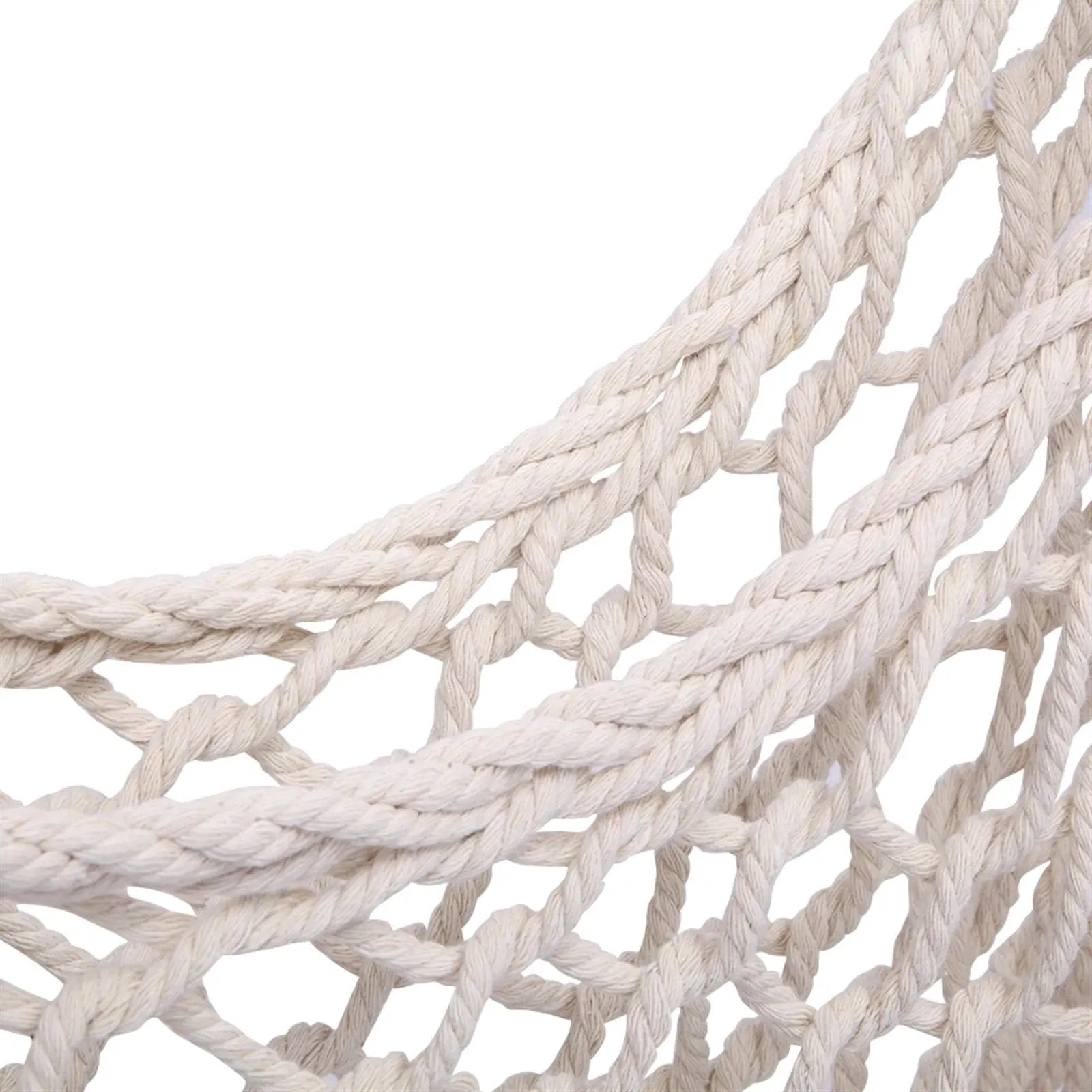 SolunaWeave™ – Cotton Rope Hanging Chair (Beige) Carmine Juneberry