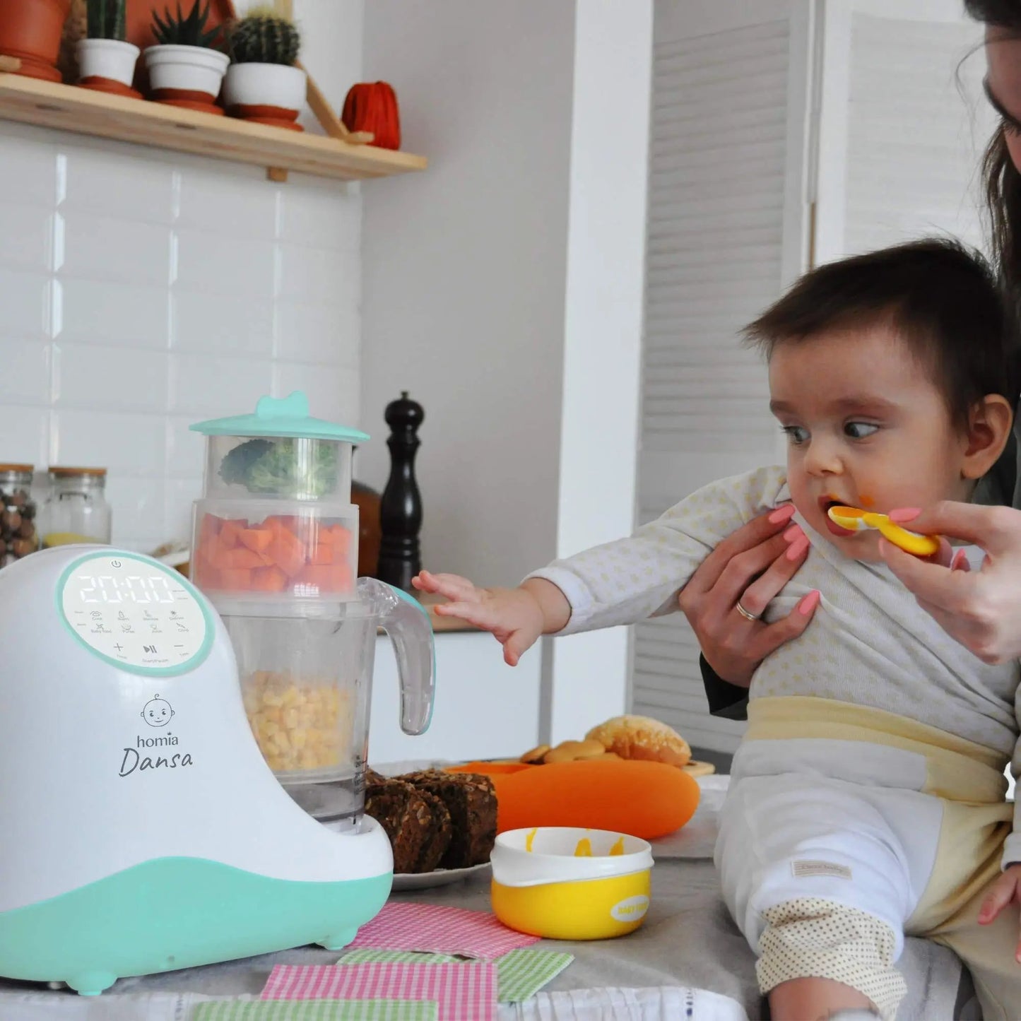 Baby Food Maker Chopper Grinder  Mills and Steamer 8 in 1 Processor Periwinkle Eros