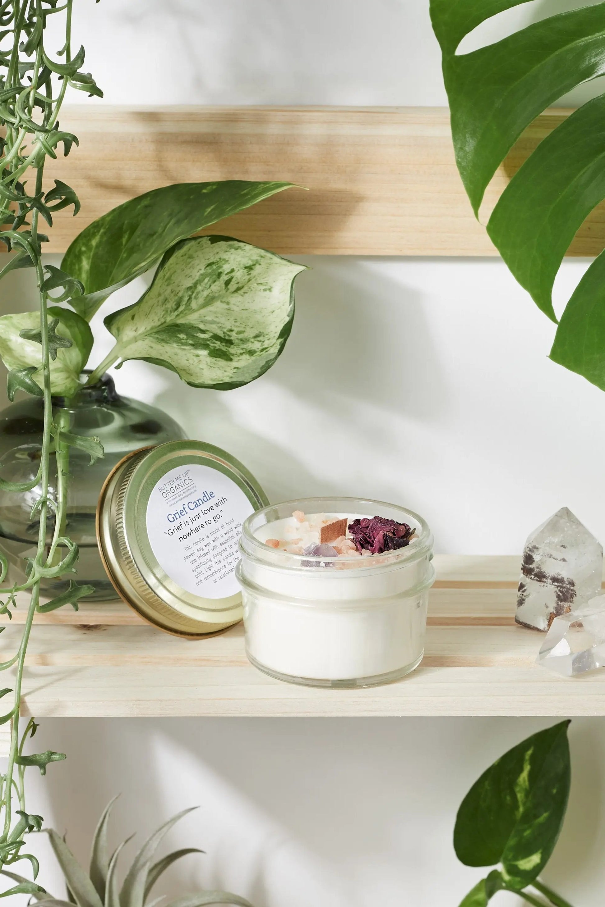Grief Candle / Intention Candle / Essential Oil Candle / Soy Wax White Smokey