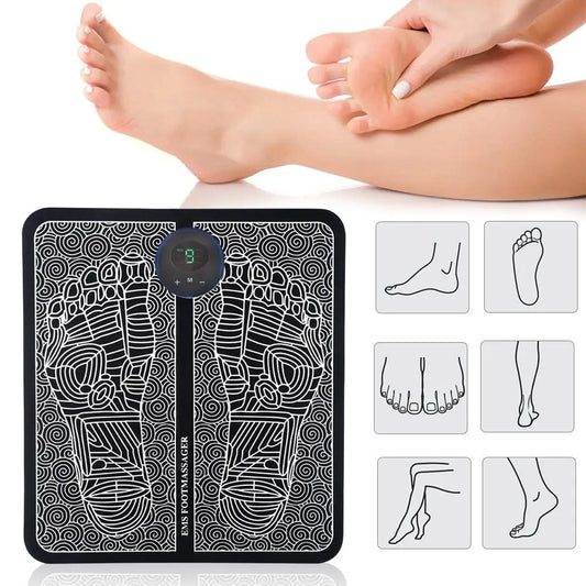 EMS Foot Massage Mat Physiotherapy Foot Massage Relax Body Relieve Maroon Asteria
