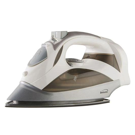Brentwood Steam Iron With Retractable Cord - White Yellow Crius