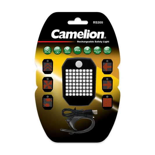 Camelion RS205 | Rechargeable Rear LED Bicycle Signal Light Byzantium Eleusis