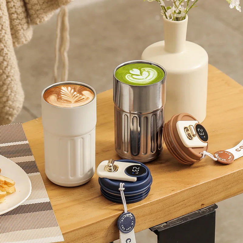 Smart Thermos Bottle Water Digital LED Temperature Coffee Cup 316
