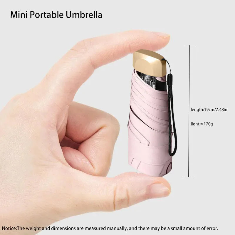 Outdoor Mini Sun Umbrella UV Protection Ultralight Folding Five-fold