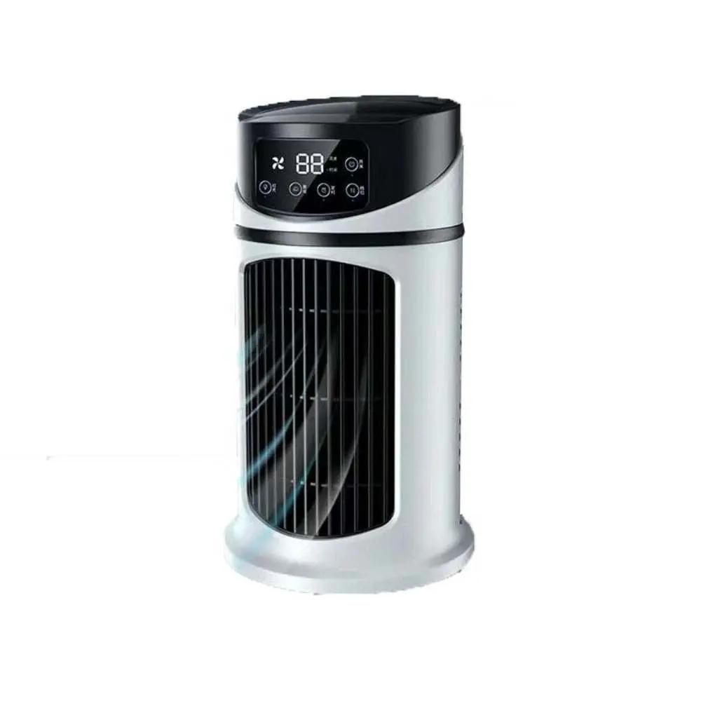 Mini Portable Water Air Cooling Fan white USB powered with digital display and humidifying function