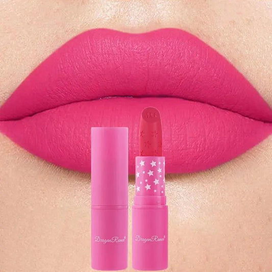 9 Colors Waterproof Rose Red Velvet Matte Lipstick Moisturizing Long Pink Lucky
