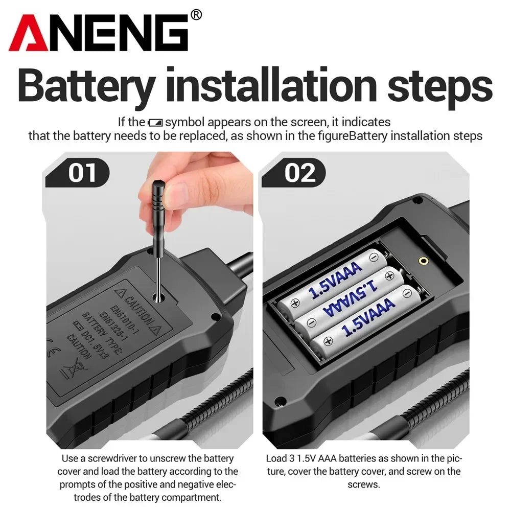 GN807 Combustible Gas Detector Natural Gas Coal Gas Leakage Alarm PPM