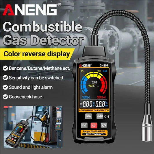 GN807 Combustible Gas Detector Natural Gas Coal Gas Leakage Alarm PPM AliExpress