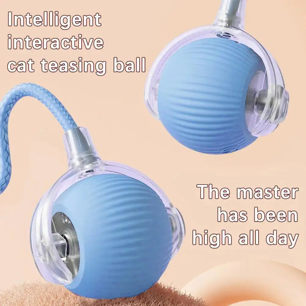 Electric Cat Ball Toys Automatic Rolling Ball Faux Tail Rechargeable AliExpress