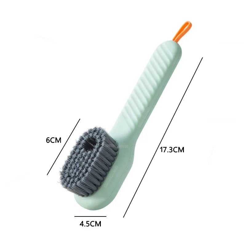 1/2pcs Shoes Brush Automatic Liquid Discharge Multifunction Press Out