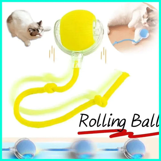 Electric Cat Ball Toys Automatic Rolling Ball Faux Tail Rechargeable AliExpress