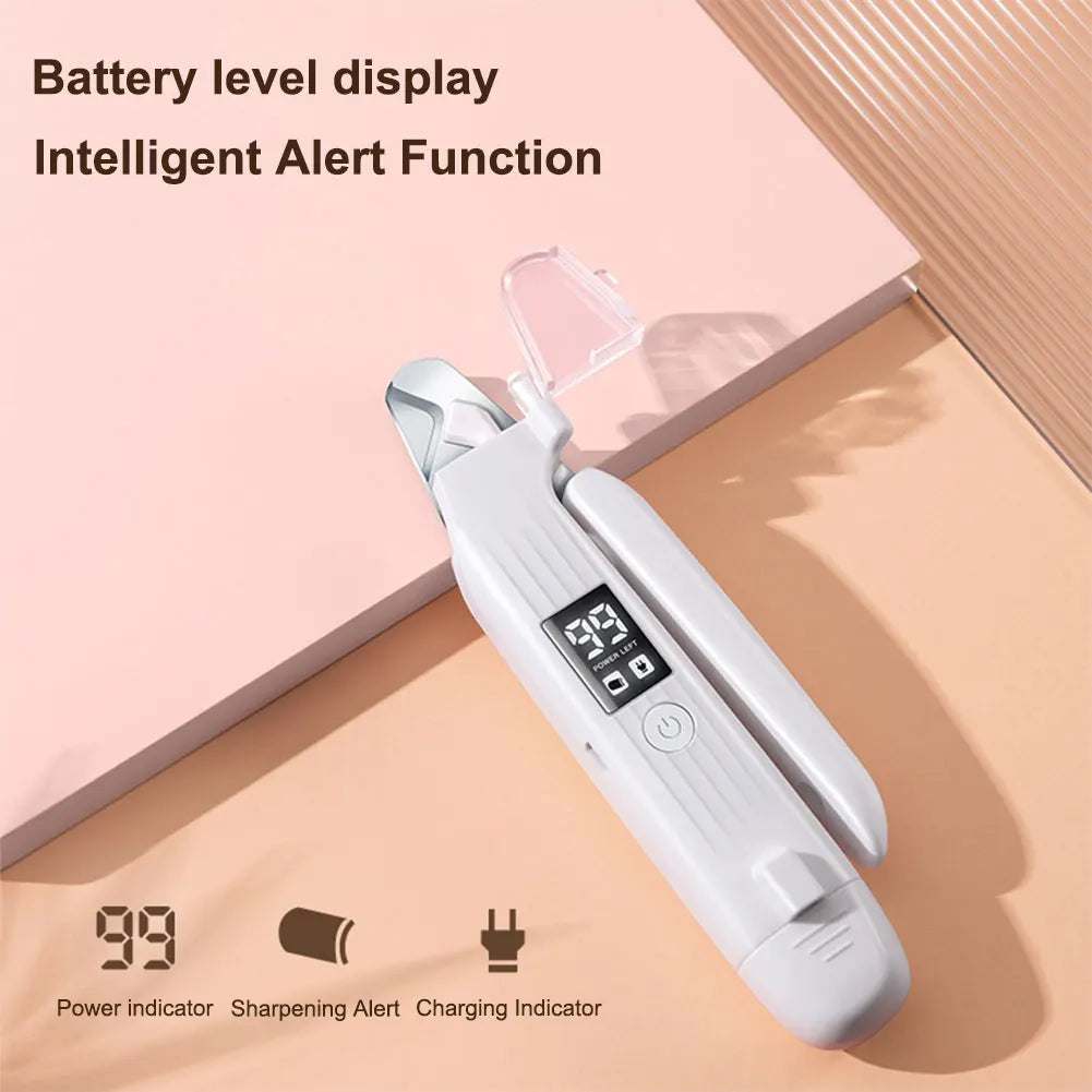 Electric pet nail tool with battery display and intelligent alert function for pet grooming