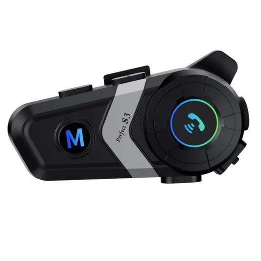 S3 Motorcycle Helmet Bluetooth Headset with Bluetooth 5.3, noise reduction, waterproof, and clip mounting for full and half helmets