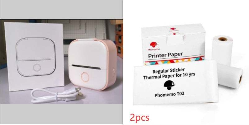 Portable Mini Thermal Label Printer Home Photo Printer Student Wrong Question Printer Bluetooth-compatible Mini Label Printer Price Tag - Shenanigans