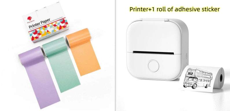 Portable Mini Thermal Label Printer Home Photo Printer Student Wrong Question Printer Bluetooth-compatible Mini Label Printer Price Tag - Shenanigans