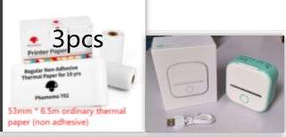 Portable Mini Thermal Label Printer Home Photo Printer Student Wrong Question Printer Bluetooth-compatible Mini Label Printer Price Tag - Shenanigans