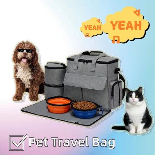 Dog Travel Bag Kit Pet Bag Out Travel Convenient Large-capacity Crimson Medea