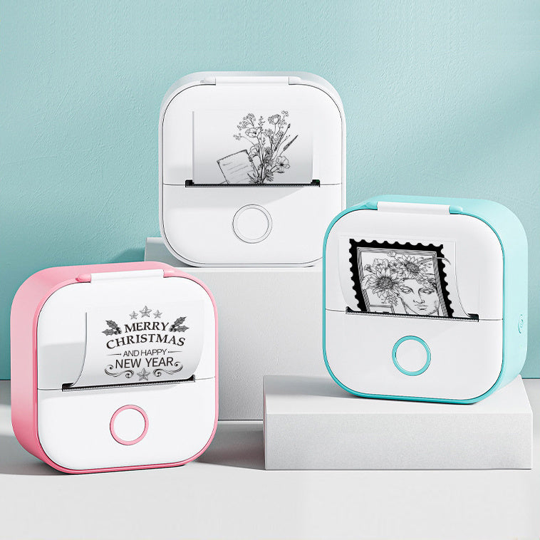 Portable Mini Thermal Label Printer Home Photo Printer Student Wrong