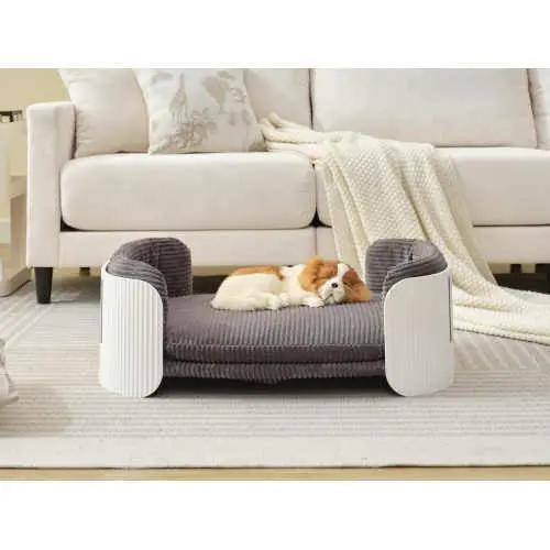 Scandinavian Style Cat Couch Bed, Pet Sofa For Indoor Cats PP Indoor Crimson Medea