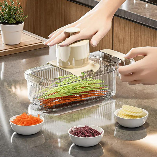 2in1 Multifunctional Vegetable Cutter For Cutting And Draining Crimson Medea
