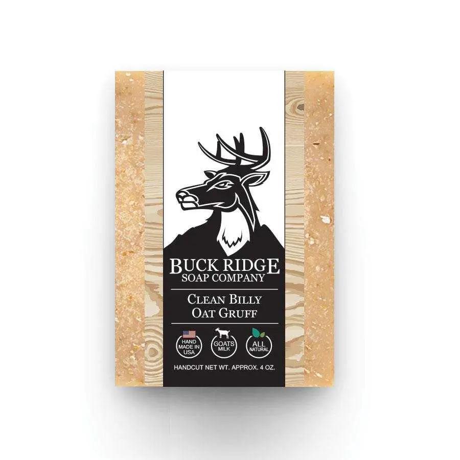 Clean Billy Oat Gruff Men's Handmade Soap with exfoliating oatmeal and goat's milk, unscented and natural ingredients.