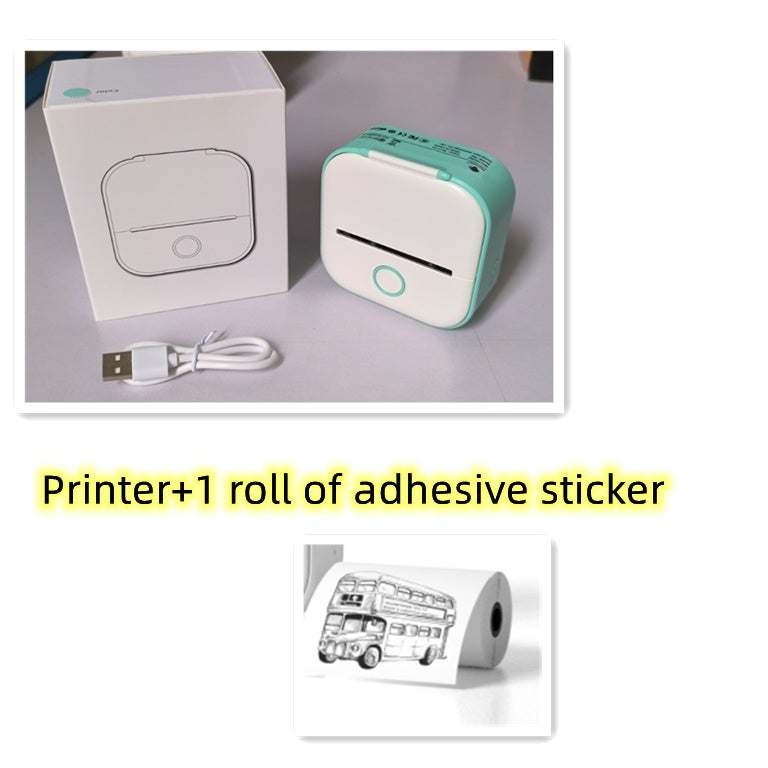 Portable Mini Thermal Label Printer Home Photo Printer Student Wrong Question Printer Bluetooth-compatible Mini Label Printer Price Tag - Shenanigans