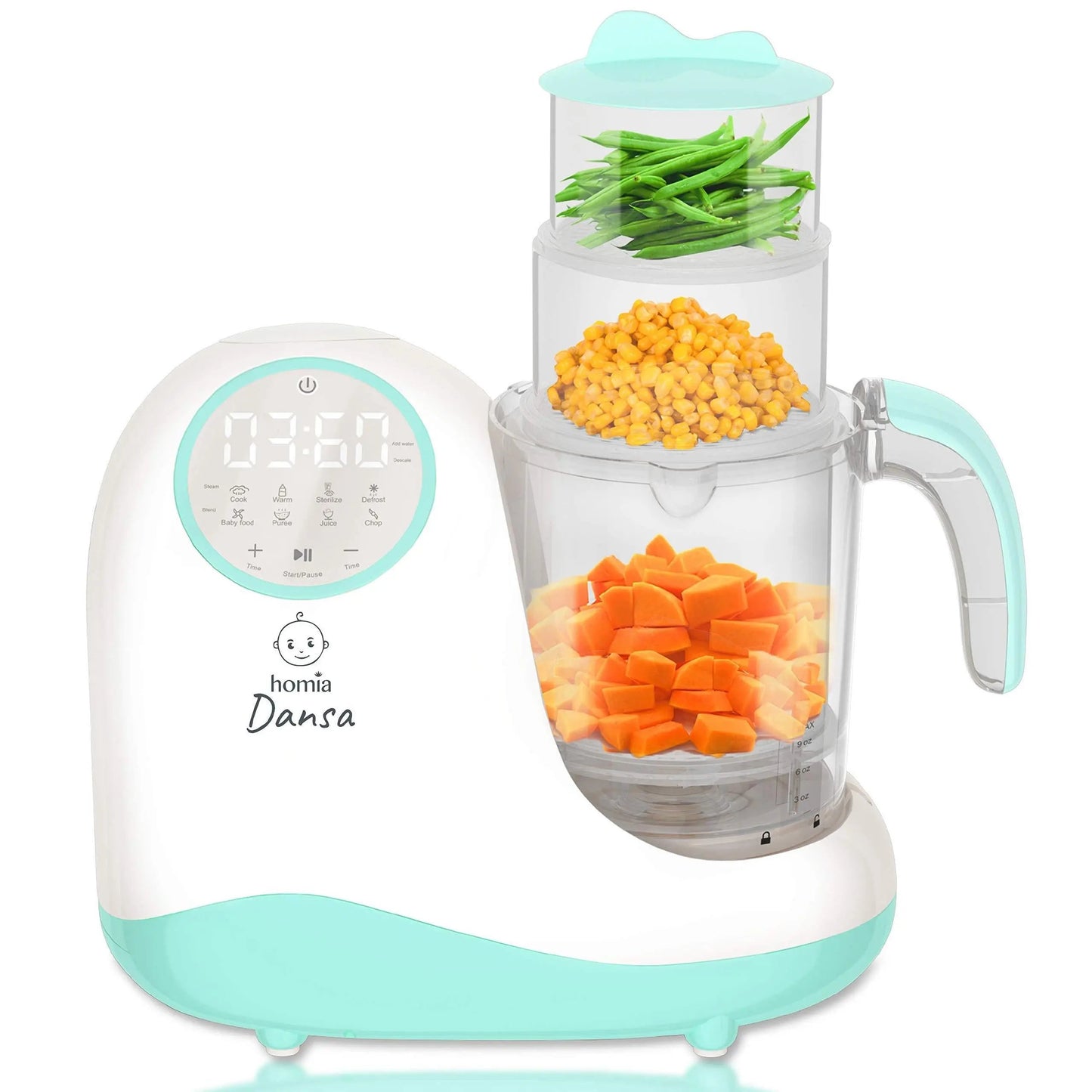 Baby Food Maker Chopper Grinder  Mills and Steamer 8 in 1 Processor Periwinkle Eros