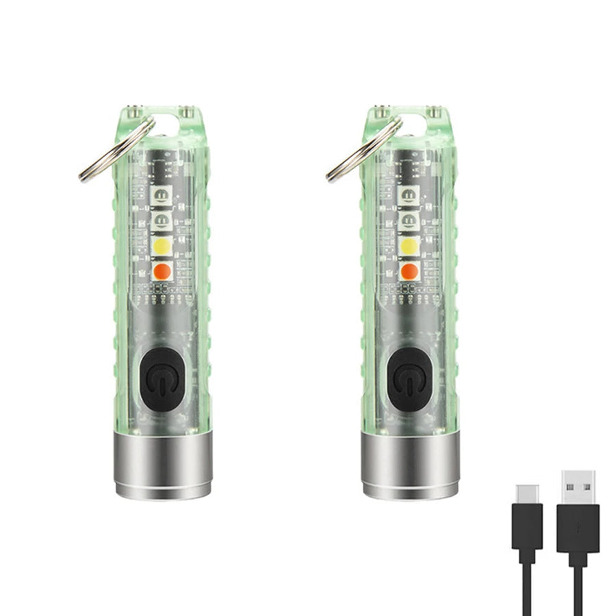 Compact magnet multifunction warning camping flashlight with 400LM brightness and USB charging cable