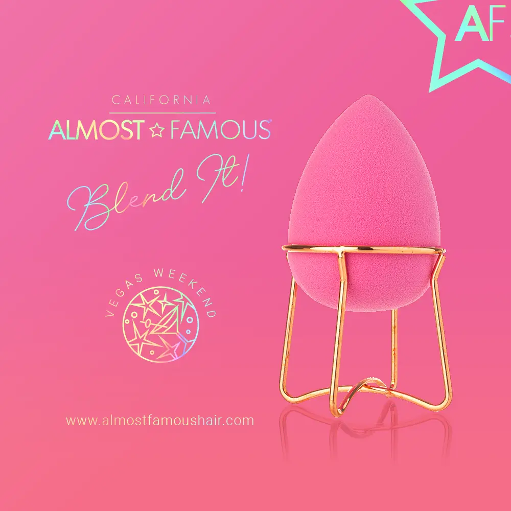 Almost Famous Makeup Blender w/ Rose Gold Stand
